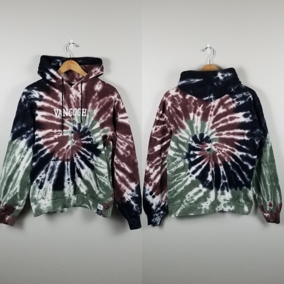 Van Gogh Museum Amsterdam Limited Edition Tie Dye Cotton Hoodie Size Large - Picture 1 of 12